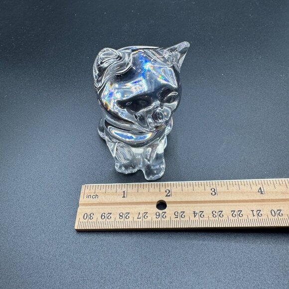 PRINCESS HOUSE Lead Crystal Vintage Cat Kitten Figurine - Picture 8 of 8